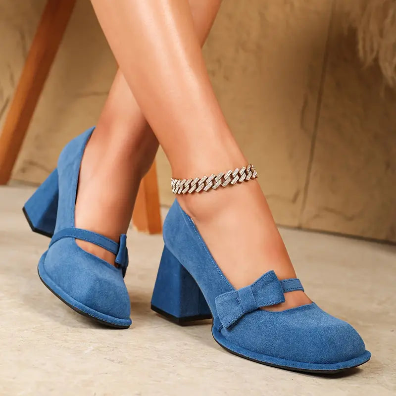 BELLA BOW™ 👠 — Escarpins Mary Jane à talon bloc 🎀 (confort & stabilité)